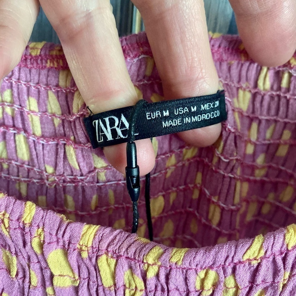 ZARA Pink and Yellow Polka Dot Sundress - Picture 7 of 9
